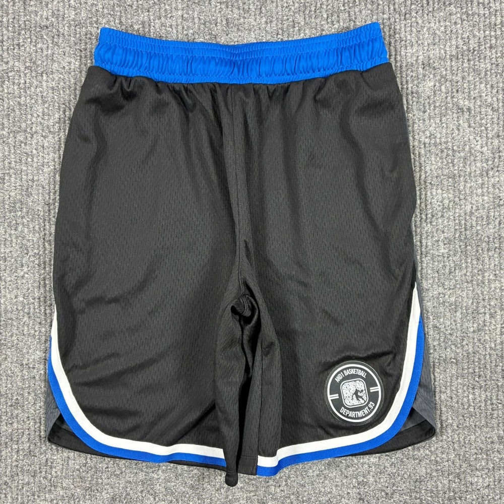 AND1 Mens Basketball Shorts Size Small Black Athletic Pull On Drawstring Stretch
